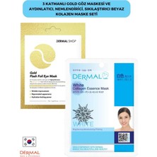 Vionna Dermal 3 Katmanlı Gold Göz Maskesi ve Aydınlatıcı Nemlendirici Sıkılaştırıcı Kolajen Maske Seti