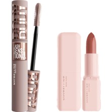 Vionna Maybelline New York Hacim Verici Lash Sensational Body Maskara & Serum Siyah Renk 101 Hyalüronik Asit ve Besleyici Yağ Içeren Ruj