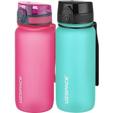 Vionna Uzspace 2'li Tritan Matara Seti 650 ml 14 Farklı Renk Seçeneği Fiftyfifty Pembe-Buzmavisi