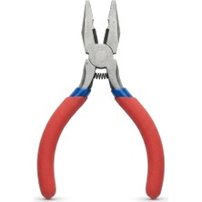 Vionna Yaylı Mini Kombine Pense - Ergonomik Çift Renk Kaymaz Saplı, Kablo Kesme ve Sıkma Fonksiyonlu Hassas El Aleti