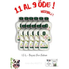 Vionna 11 Al 9 Öde Doğal Zeytinyağlı Sıvı Beyaz Sabun 1.5 L ve Rosie Hediye