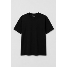 Modaspark Bisiklet Yaka Regular Fit Siyah Erkek Tişört