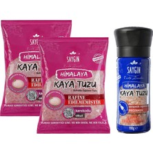 Vionna Saygın Himalaya Kaya Tuzu - Sofrada Öğütme 500 gr 2 Adet + Değirmen 110 gr