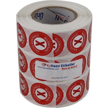 Vionna Hazır Etiketler , Hazır Al Hızlı Al Pp Metalize Kalite Kontrolü Yapılmıştır Ret Etiketi 25MM Çap 2500 Adet Yan Yana 3 Lü