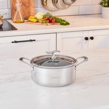 Vionna Karaca Plasma Steel 3ply 316+ Tencere 22 cm Ind