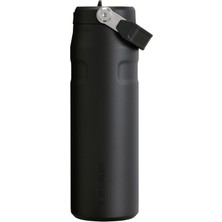 Vionna Stanley Iceflow™ Aerolight™ Flip Straw 2.0 Pipetli Termos Su Şişesi 0.7 Litre - Siyah 2.0 | Paslanmaz Çelik