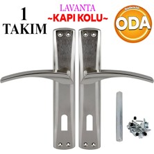 Vionna BADEM10 Lavanta Oda Kapı Kolu Nikel Inox Aynalı Sağa Sola Uygun Ön Arka Oda Kapısı 1 Takım