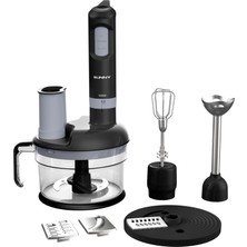 Vionna Sunny Merlin SN5BLD35 Multi Blender Set 1500W Mutfak Robotu Rendeleme & Çırpıcı Seti Siyah - Gri