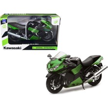 Şanal Sunman 2011 Kawasaki Zx-14 Ninja Green Motorcycle Model 1/12 By New Ray
