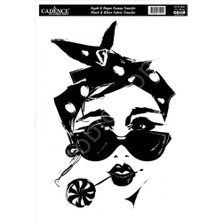 Şanal Cadence Siyah&beyaz Kumaş Transfer 21X30 Cm. KTS-006