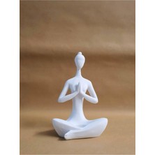Şanal Derya Desing Art Boyanabilir Ham Polyester Yogocu Kız, 20X12X8CM, Akrilik Boya ile Uyumlu