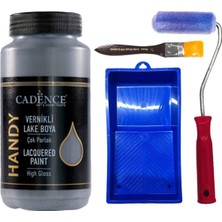 Şanal Cadence Handy Vernikli Lake Boya, 450ML, Antrasit Siyah, High Gloss, Set 6