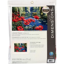 Şanal Dimensions Iğne Yastık Seti, Lakeside Poppies, 40 x 27 x 0,1 cm