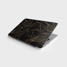 Şanal Laptop Sticker Bilgisayar Notebook Pc Kaplama Etiketi Siyah Çizgiler