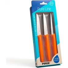 Şanal Pure Line Turuncu Meyve Bıçağı Seti 9 cm (6'lı)