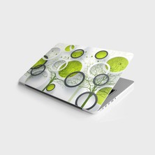 Şanal Laptop Sticker Bilgisayar Notebook Pc Kaplama Etiketi Yuvarlak Desen Yeşil