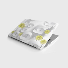 Şanal Laptop Sticker Notebook Pc Kaplama Etiketi Sarı Çiçek