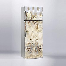 Şanal Buzdolabı Sticker Kaplama Dolap Kaplama Etiketi Pearls Gold