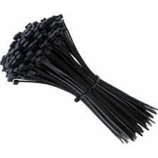 Şanal Kablo Bağı Plastik Cırt Kelepçe 4,8X200 mm Siyah 100 Adet Güçlü Kilitleme Kablo Sabitleme Bağı