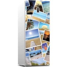 Şanal Buzdolabı Sticker Kaplama Dolap Kaplama Etiketi Tatil Kolaj