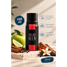 Chronic Men Strong Erkek Parfümlü Deodorant Sprey 150 ml – Odunsu, Baharatlı ve Amber Kokulu