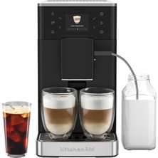 Şanal Kitchenaid Kf3 5KES8453EBM Tam Otomatik Kahve Makinesi, Automilk Sistemi, Intelligrind Değirmeni, 15+ Tarifler, Buzlu Kahve, 6 cm Renkli Ekran, 15 – 18 Bar, Mat Siyah