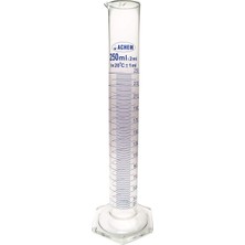 Şanal Achem 250ML Cam Mezür Uzun Form Renkli Skala