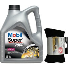 Şanal Mobil Super 2000 X1 10W40 Motor Yağı 4 L + 00216 Gojo Silikon Dolgu Boyun Yastığı