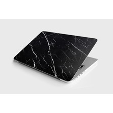 Şanal Laptop Sticker Notebook Pc Kaplama Etiketi Siyah Mermer