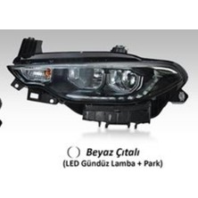 Şanal Ayfar Far Sağ Motorlu Beyaz Çıtalı LED Drl+Park Fiat Egea 16-20 Ayf 101136