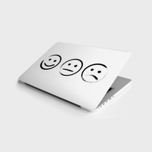 Şanal Laptop Sticker Bilgisayar Notebook Pc Kaplama Etiketi Smile Emoticon