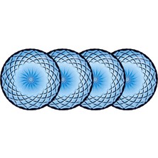 Şanal Lyngby Glas Sorrento Asya Tabak 4 Adet Çap:16 cm Mavi
