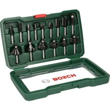 Şanal Bosch Professional Accessories 15 Parça Freze Seti (Ahşap, Frezeler Için 8 mm Şaftlı Aksesuar)