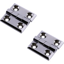 Şanal Metal 2 Adet 60X60 mm Gümüş Yaprak Menteşe Kapi Pencere Dolap Mobilya Kapak Menteşe Bağlantı