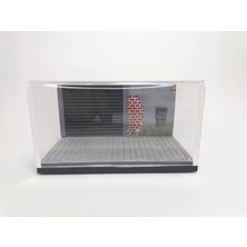 Scale Model World 1/64 Garage Diorama Display Case (Black Blinds) Araç Dahil Değildir.