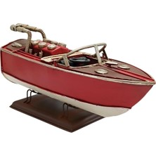 Dekoratif Metal Hız Botu Sürat Teknesi 25CM