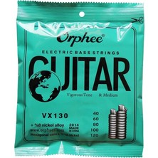 Raymond Joes Orphee VX130 Bas Gitar Teli 5 Telli 40-60-80-100-120 Hexagonal Core Steel Nickel Alloy