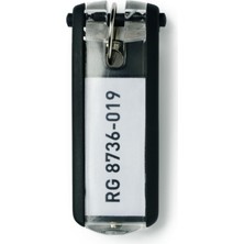 Durable Anahtarlık Key Clip, 6 Adet, Siyah, 195701
