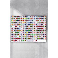 Postermanya (PSTER9159) Ülke Bayrakları Eğitim Posteri (40X60CM)