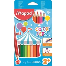 Maped Color Peps Maxi Jumbo Kuru Boya 12 Renk (834010ZV)