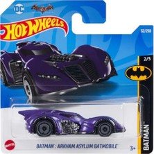 Myg Plus Hot Wheels - Arkham Asylum Batmobile - Batman 2/5 - HCW63 - Kısa Kart - Mor Metalik - Dc - Mattel 2022