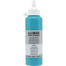 Myg Plus Lukas Cryl Studio Artist Akrilik Boya, Turkuaz Derin, 250 ml Şişe - Tuval Boyama Için Yüksek Pigmentli Akrilik Boyalar, Büyük Ölçekli Işler - Orta Viskozite, Su Karışımı, Hızlı Kuruma