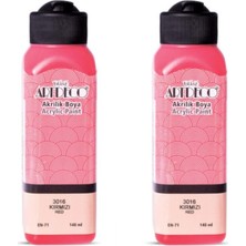 Myg Plus Artdeco Akrilik Boya, 2'li Set, 140 Ml, 3016 Kırmızı