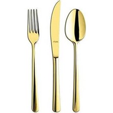 Myg Plus Ar Yıldız Viole Gold 24 Parça Çatal Bıçak Takımı