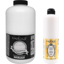 Myg Plus Cadence Multisurfaces Akrilik Boya, 2 Litre H-001 Beyaz + 750ML Yarı Mat Vernik Seti