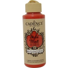 Myg Plus Cadence Style Matt Mat Akrilik Boya, Ateş Kırmızı, 120ML