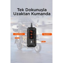 Myg Plus M8E Siyah Ultra Hd Wifi Ön+Arka Kamera ve Tekerlerk Basınç Göstergesi Motorsiklet Carplay