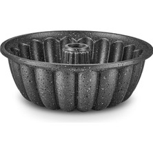 Myg Plus Orret Home 26 cm Granit Döküm Kek Kalıbı Yapışmaz Kaplama Eşit Isı Dağılımı Sağlayan Fırın Uyumlu Kek ve Tatlı Kalıbı (26 cm Diliml)
