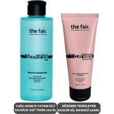 Myg Plus The Fair. Yağlı Akneye Yatkın Cilt Salisilik Asit Tonik 200 ml ve Gözenek Temizleyen Kil Maske