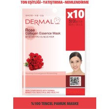 Myg Plus Dermal 10'lu Gül Özlü Kolajen Tek Kullanımlık Cilt Bakım Maskeleri